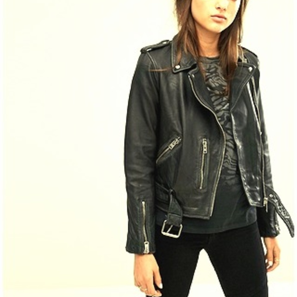 All Saints Black Leather Jacket